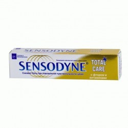 Зубная паста, Sensodyne (Сенсодин) 50 мл тотал кэа с фтором и витаминами