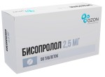 Бисопролол, таблетки покрытые пленочной оболочкой 2.5 мг 90 шт