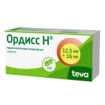 Ордисс Н, таблетки 12.5 мг + 16 мг 60 шт